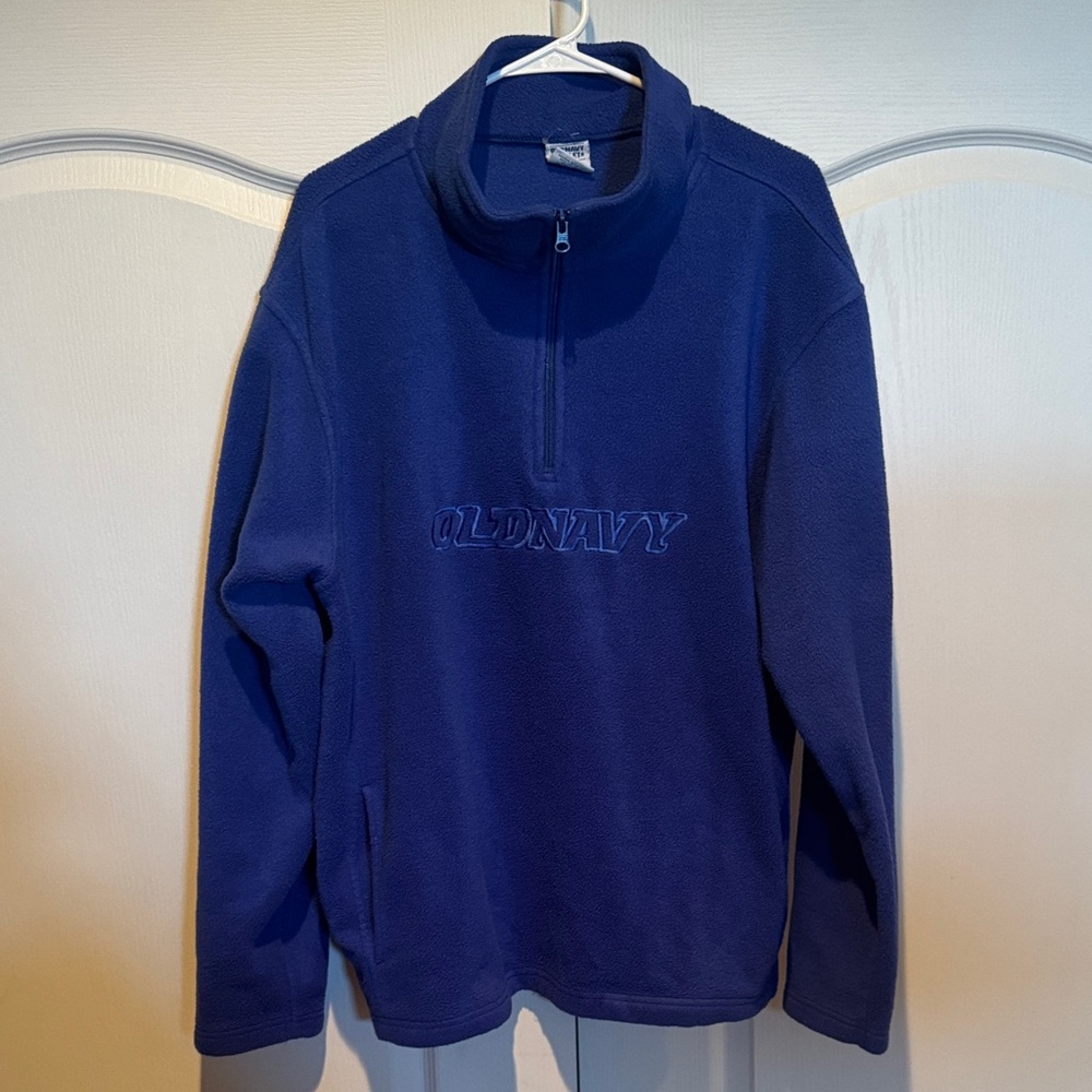 Vtg Old Navy Royal Blue Half-Zip Fleece